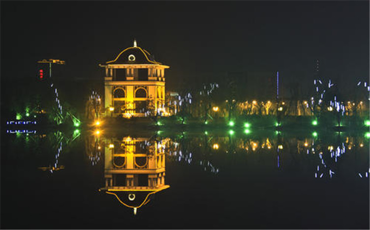 【公園景觀亮化工程】山東省濰坊市公園景觀夜景亮化